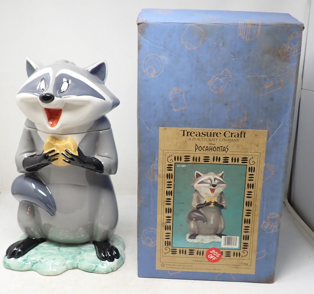 Disney Pocahontas Cookie Jar: Pfaltzgraff Treasure Craft Cookie Jar is approx 14" tall. Do not think it was ever used.