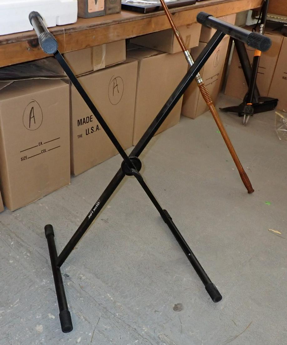 Quik Lok Power Tool Table Base: Approx 14" wide. Adjustable height.