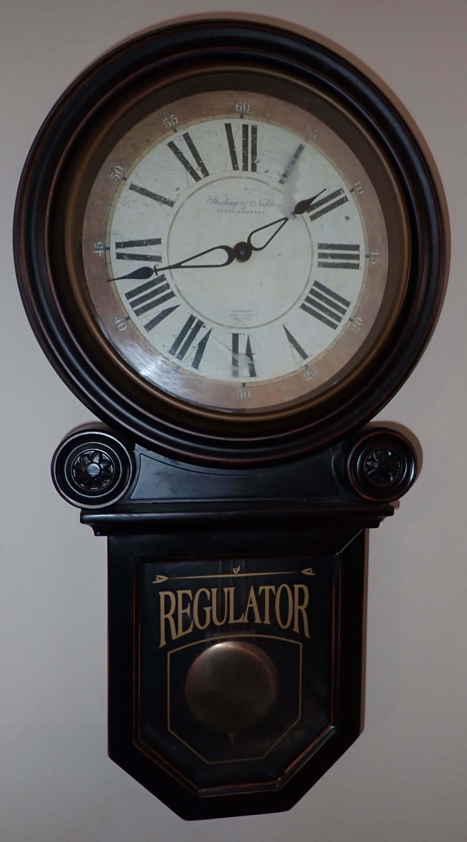 Sterling Noble Battery Operated Regulator Clock Mar 21 2021 M J Stasak Jr Auction And Appraisal Service In Nj