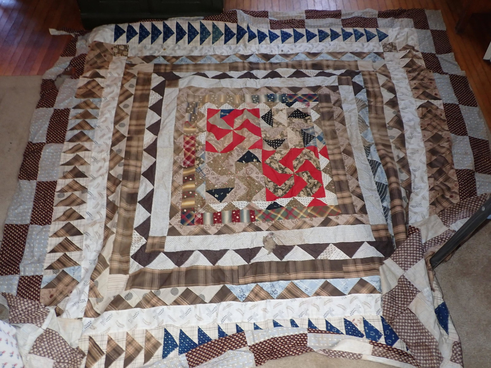 Quilt Top & Crib Quilt for Parts or Repair: Top is Approx 72" x 74" . Crib Quilt is apprx 44"x 38"