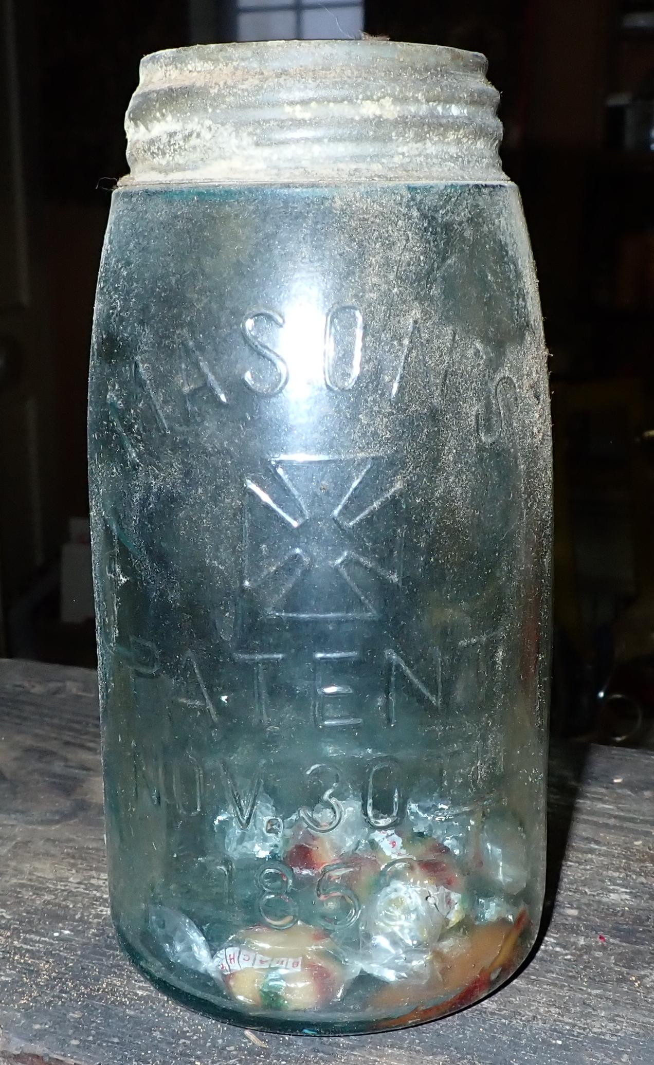 Mason's 1858 Patent Mason Jar: Quart Jar