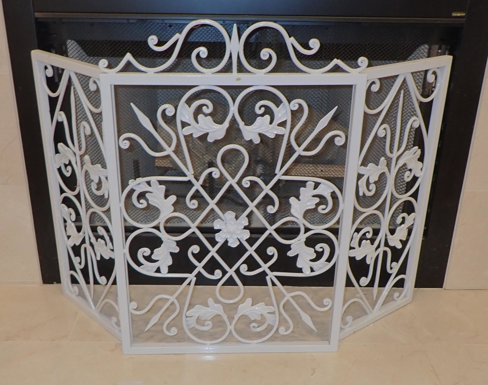Fireplace Screen: Approx 31" tall.