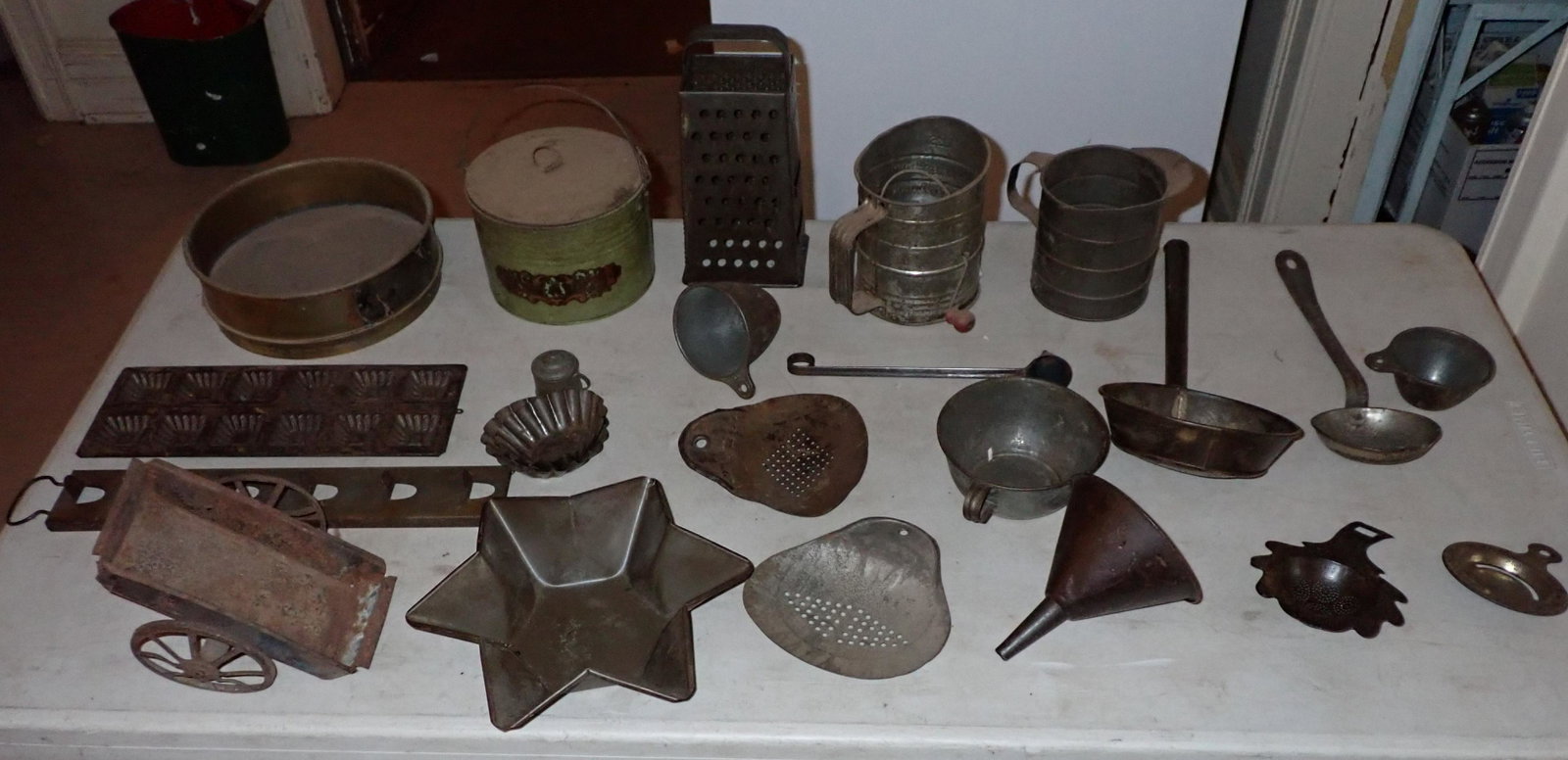 Brass Sifter Tinware Kitchenware: Getting all on table