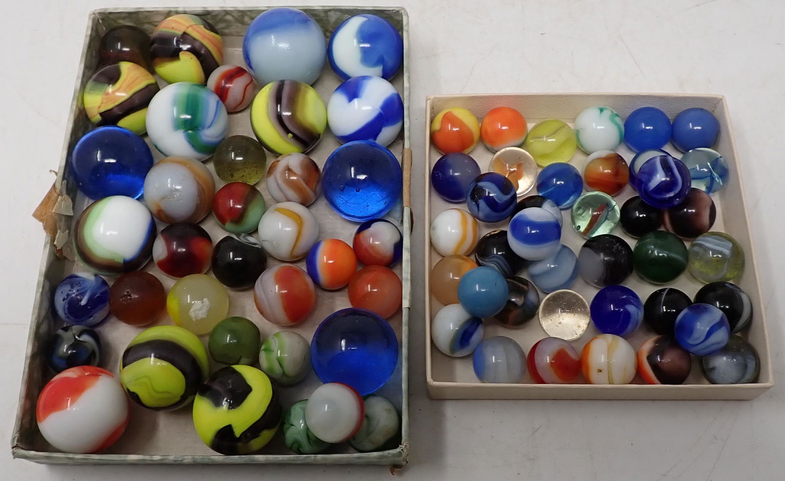 Shooter and Misc Marbles: Shooters are approx 1" in diameter