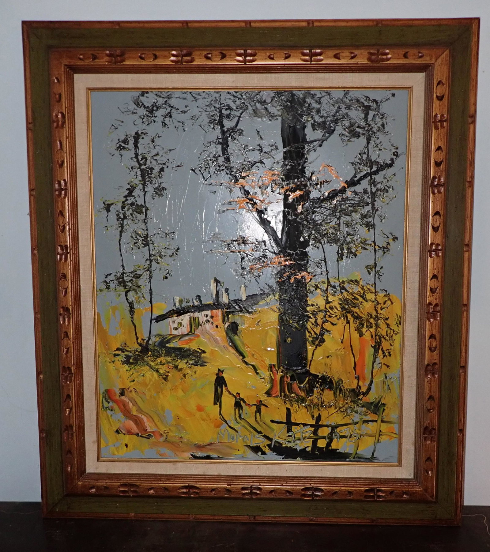 Morris Katz Oil on Board Painting: Apprx 27" x 31 1/2"