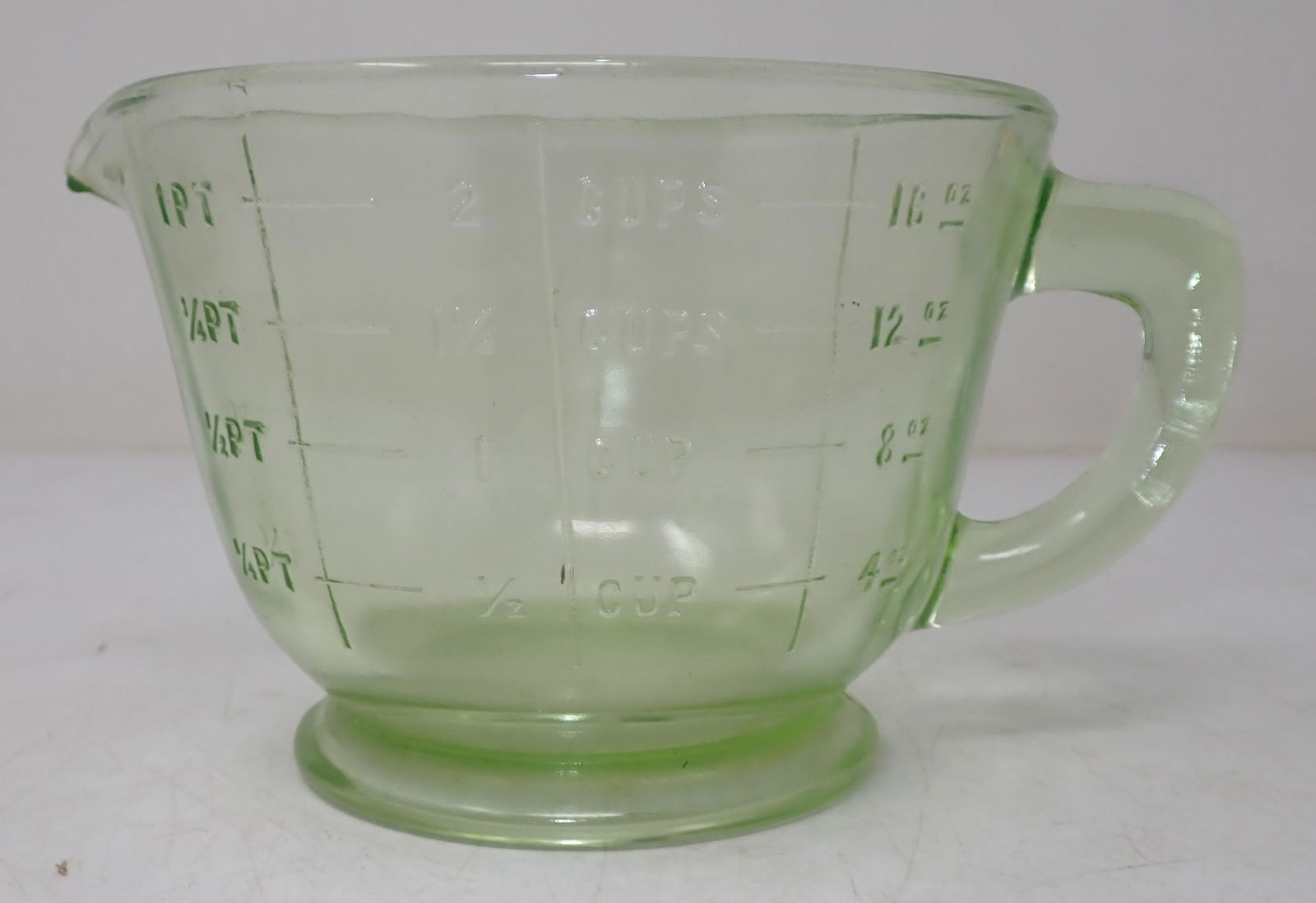 Green Depression Glass Measuring Cup (1 of 1)