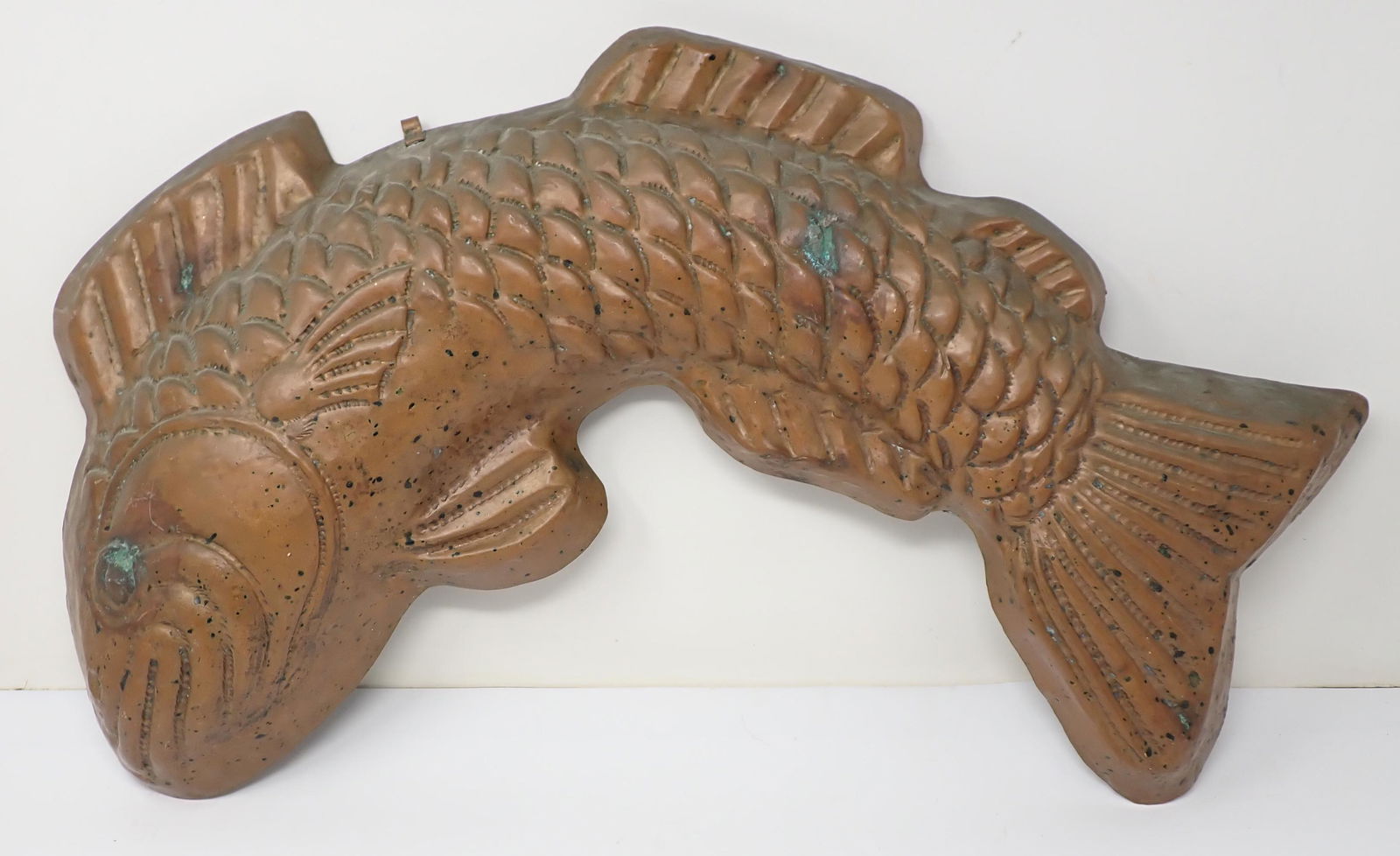 Large Hammered Copper Fish Mold (1 of 2)