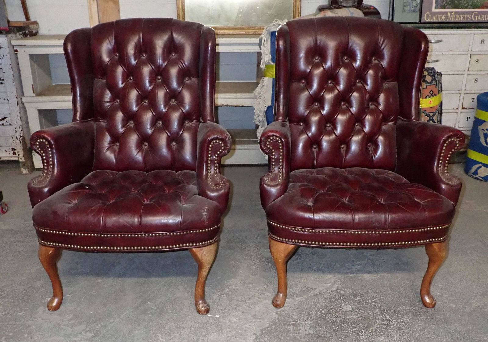 2 Tufted Leather Chairs (1 of 13)