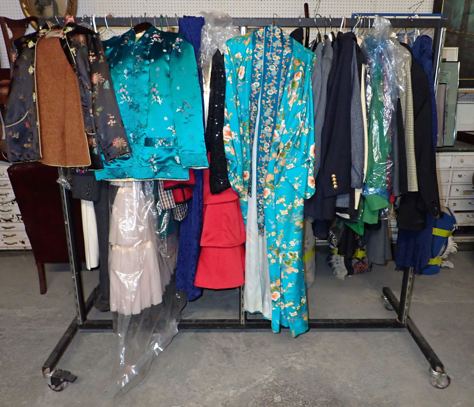 Mens and Womens Clothing Anne Klein: Some of the clothing on rack is Peony Brand, Carolina Herrera, Guy Laroche and more. Rack not included