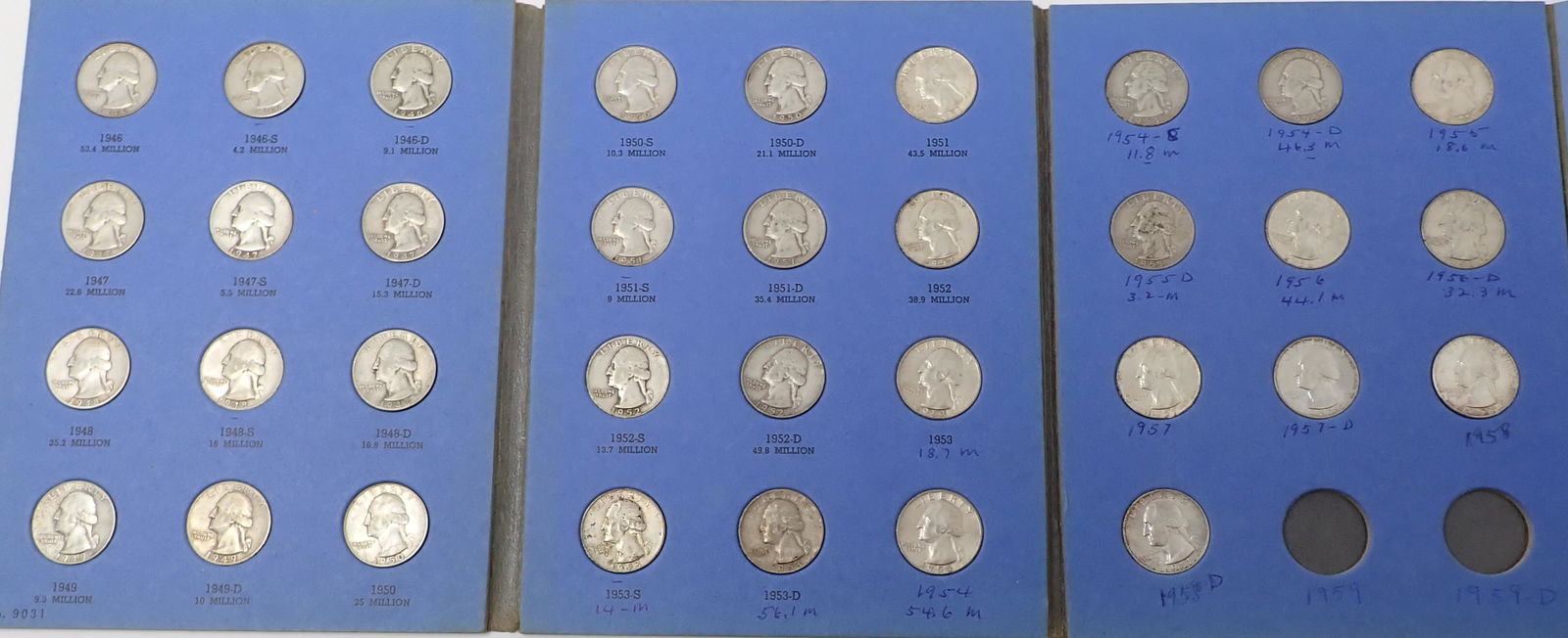 1946 - 58 Washington Head Silver Quarters (1 of 7)