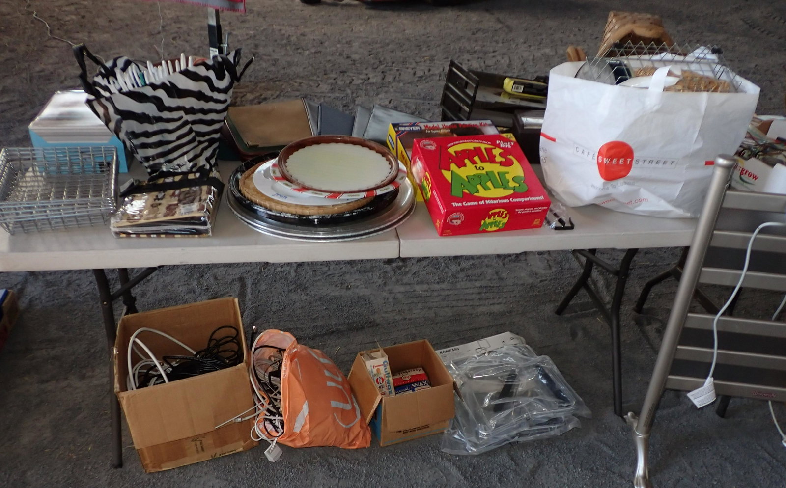 Contents of 2 Tables: Lot includes all pictured on and under tables. Must take all !
