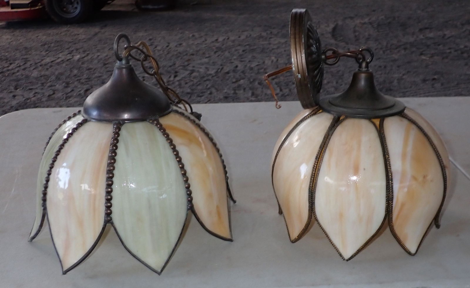 2 Hanging Stained Glass Lights (1 of 3)