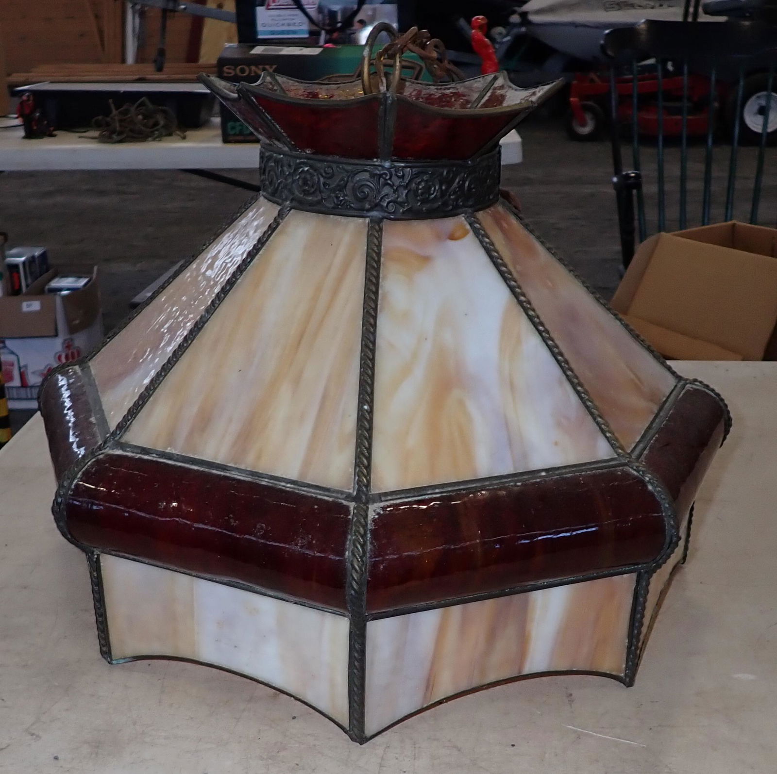 Hanging Stained Glass Light (1 of 3)