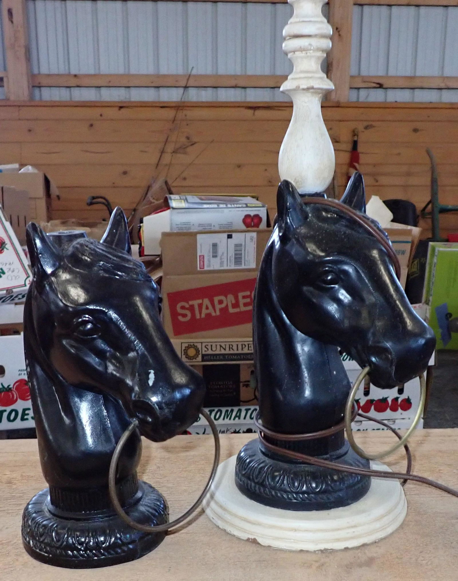 Cast Aluminum Horse Lamp (1 of 2)