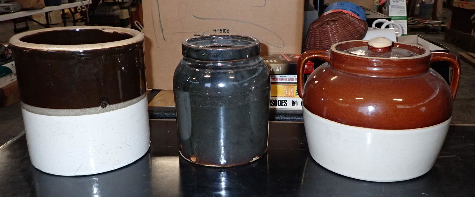 Stoneware Crock Preserve Jar Bean Pot (1 of 1)