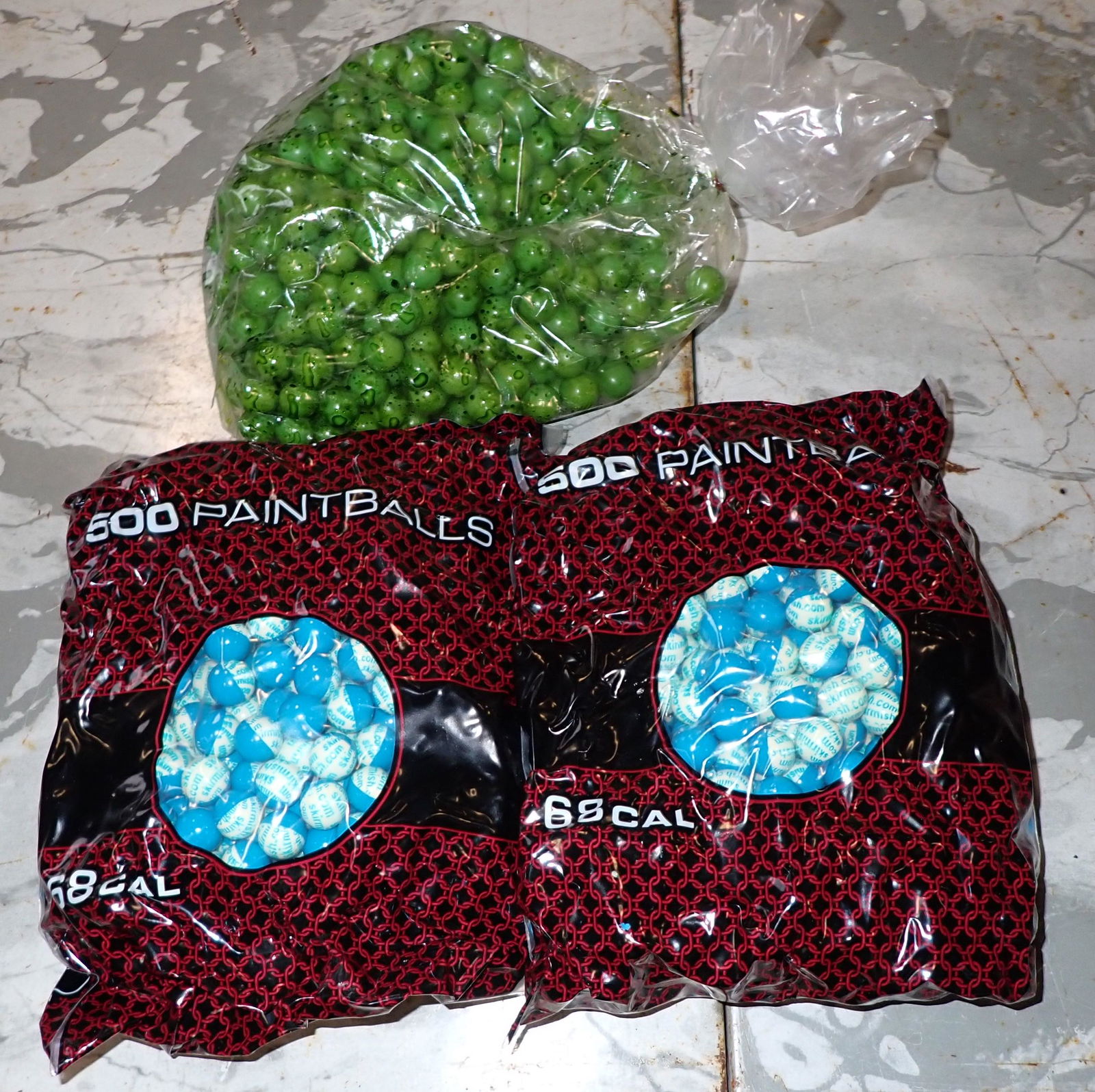 3 Bags of Paintballs: Getting all pictured