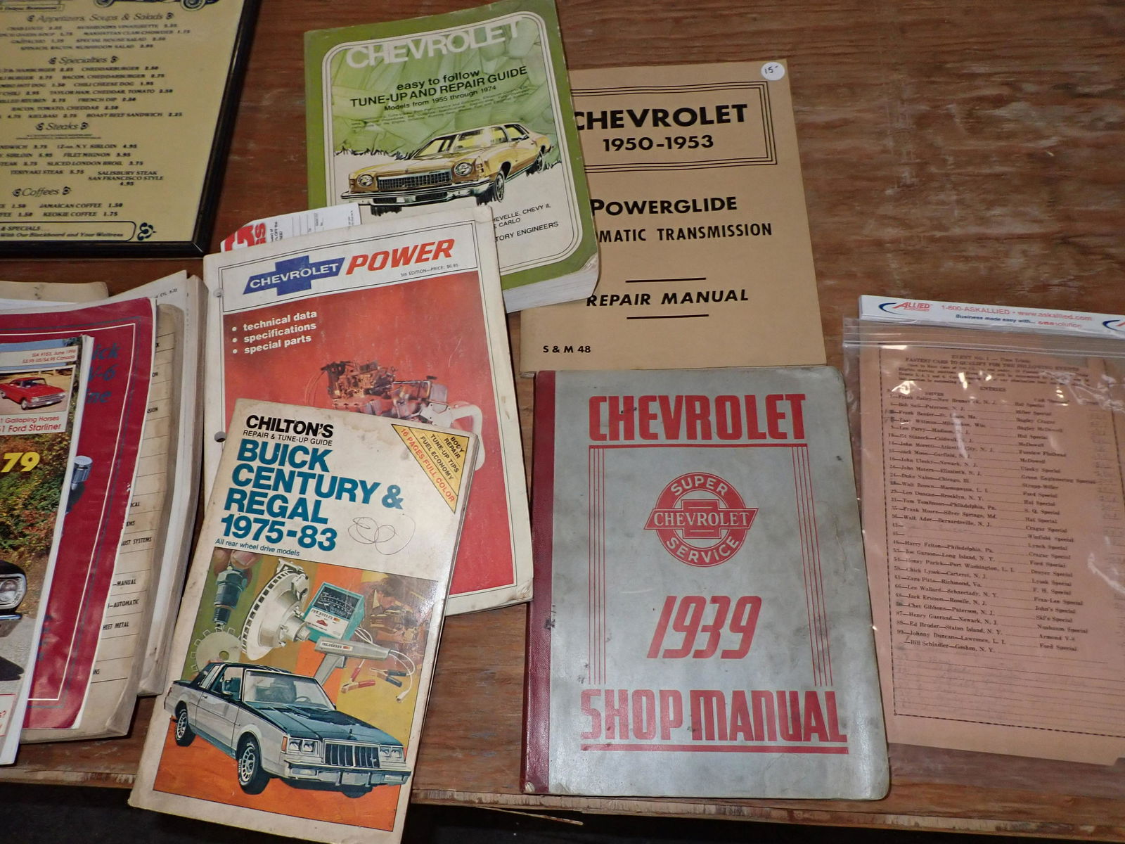 Shop Manuals Misc Literature 1939 Chevy (1 of 4)