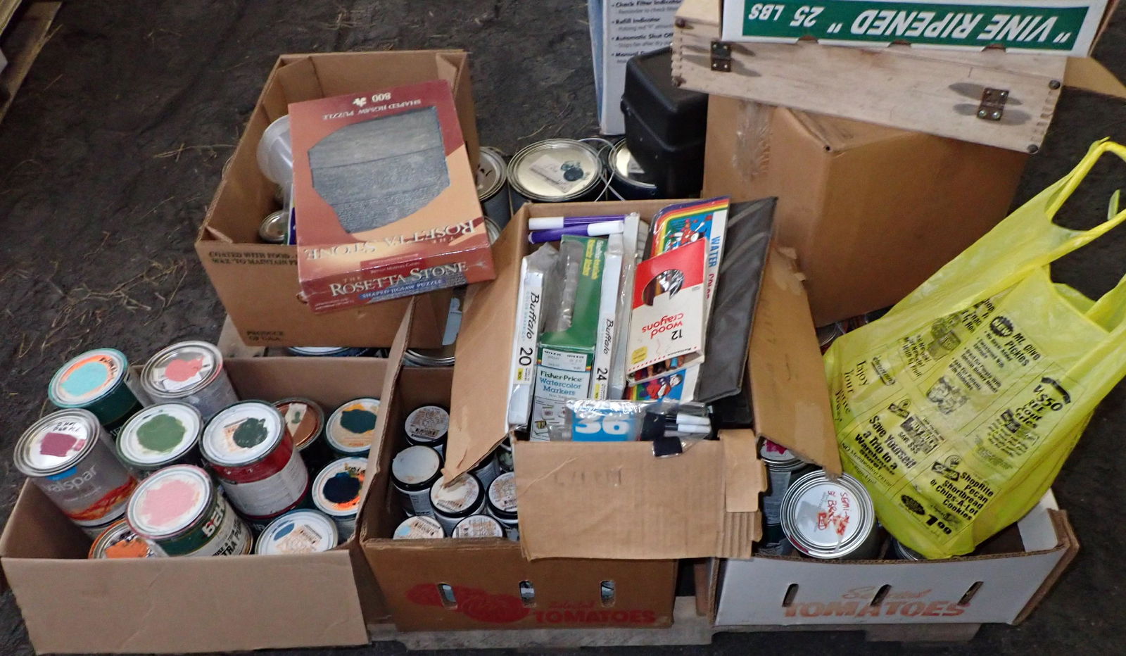 Pallet Full of Paint and Art Supplies (1 of 5)