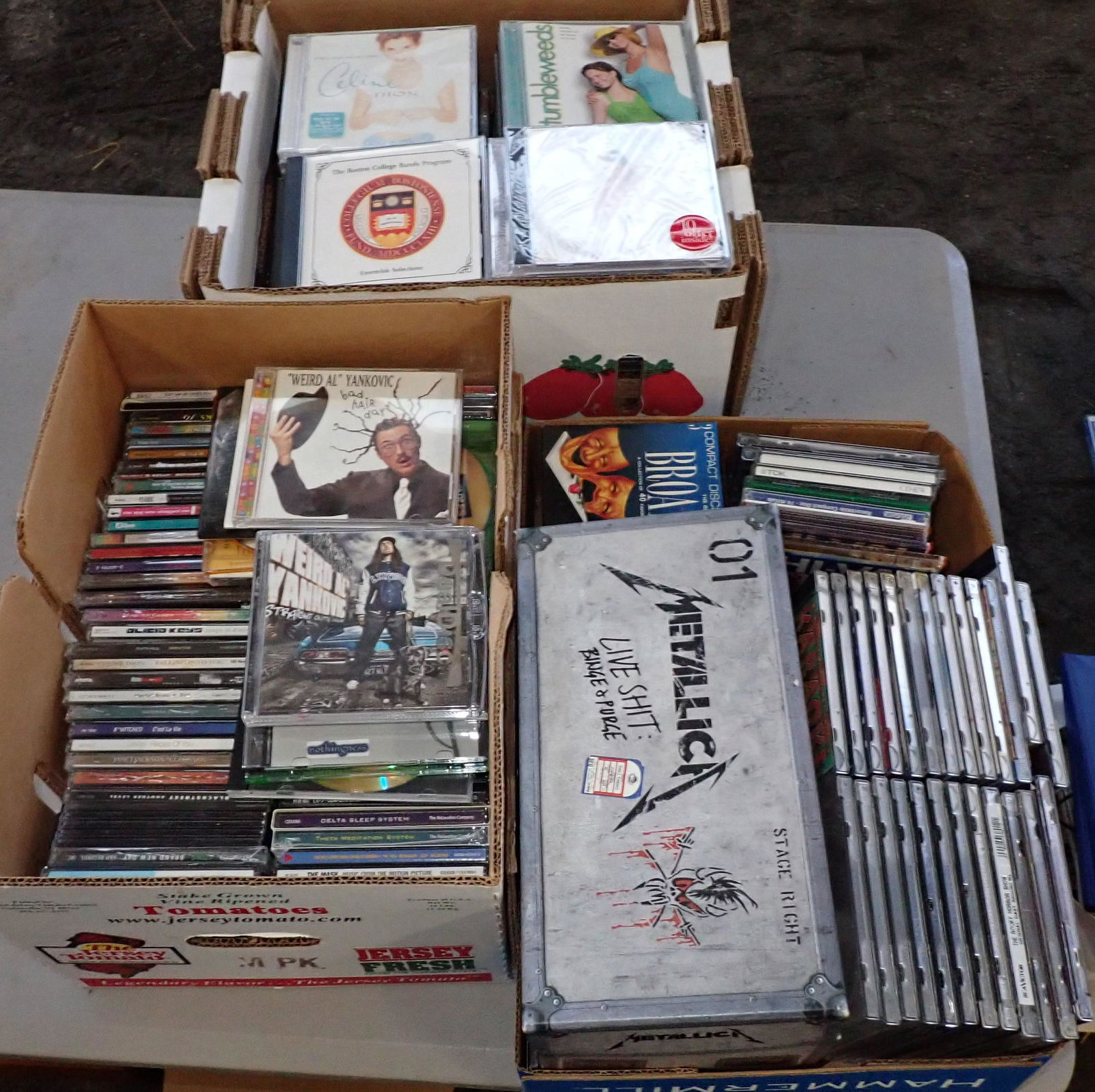 3 Boxes of Cd's & Metallica VHS Tapes (1 of 6)