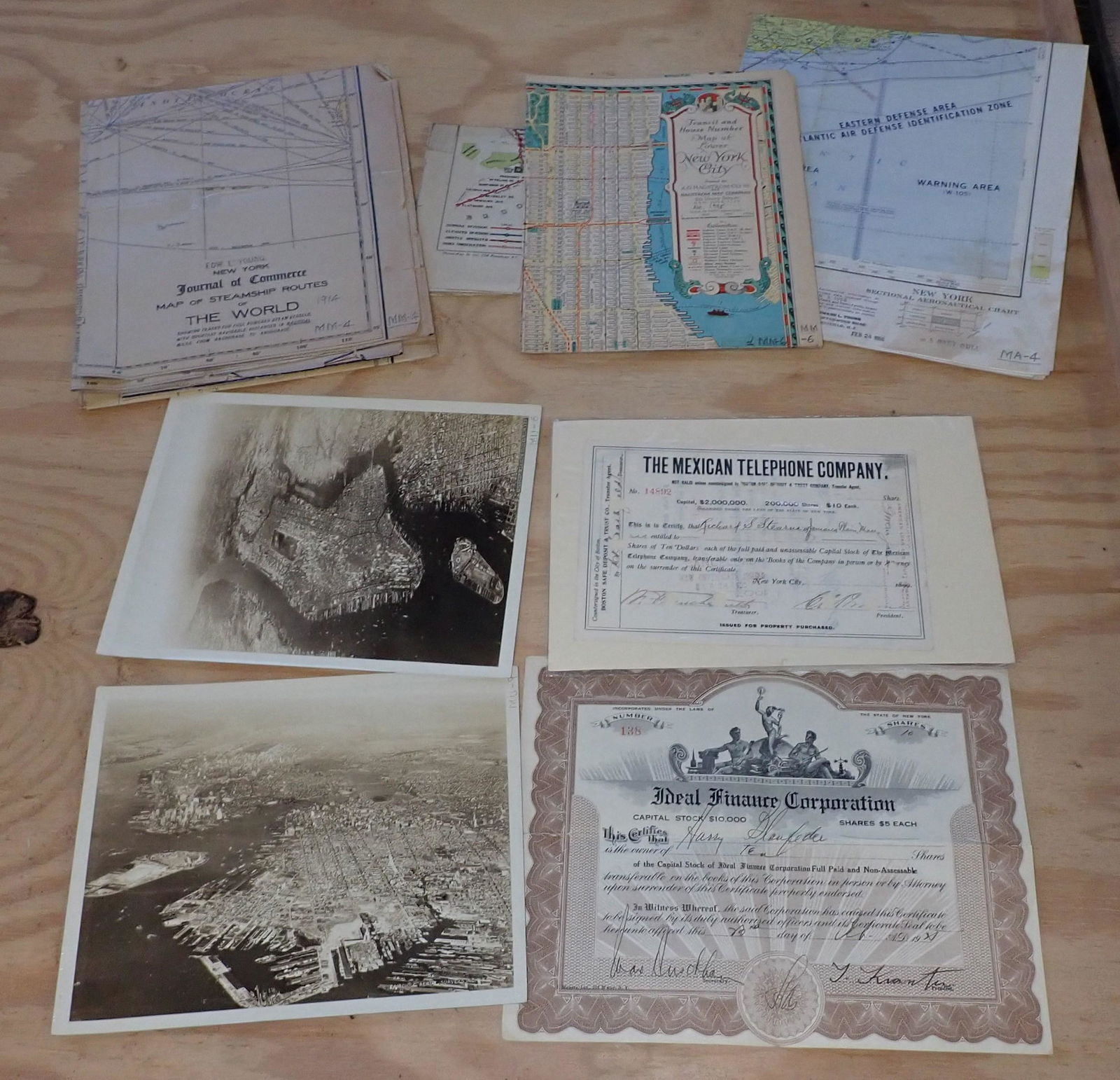 Brooklyn Manhattan Photos Mexican Telephone Stock Cert. (1 of 7)