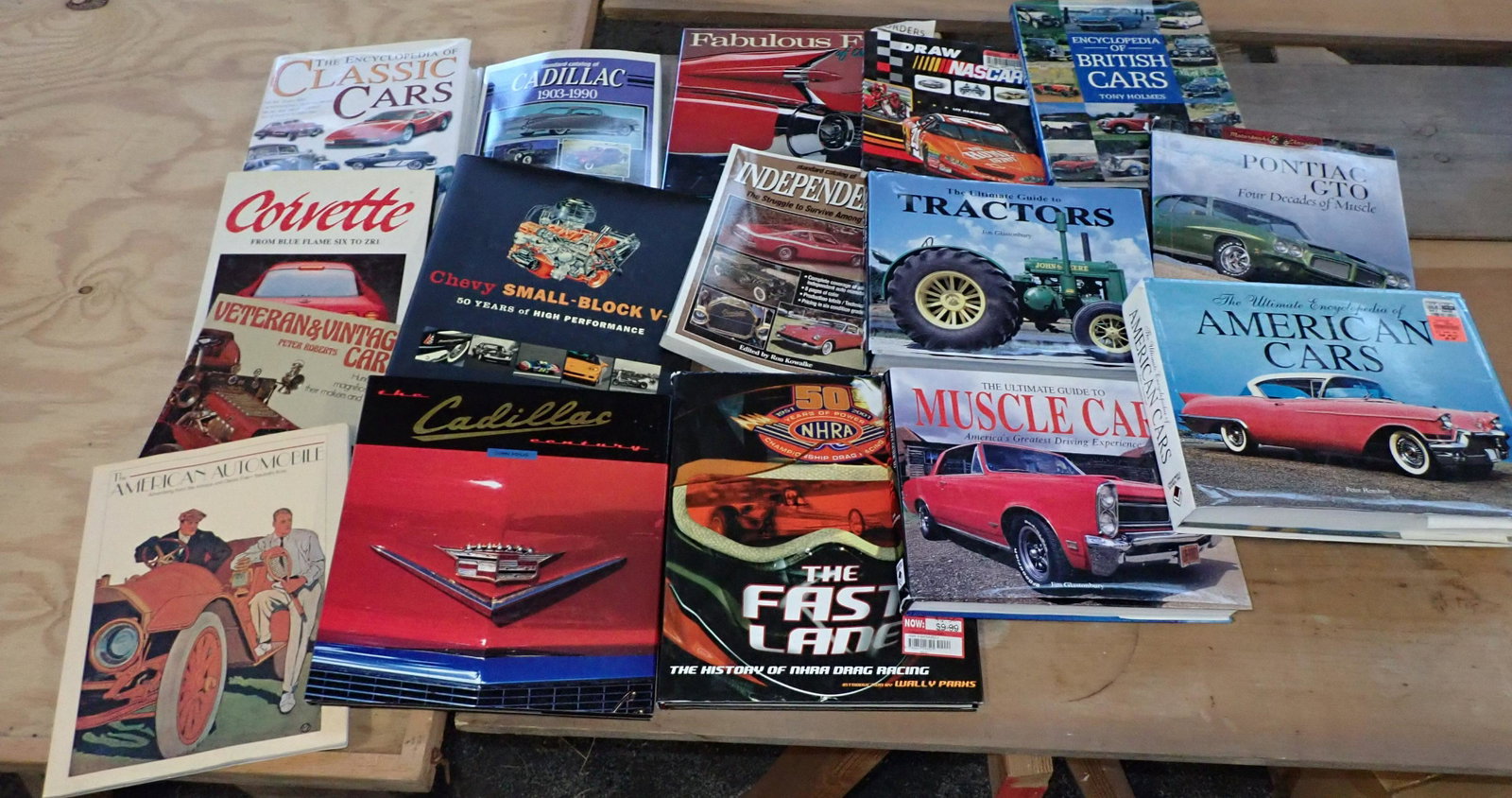 Car & Tractor Books: Getting all on table