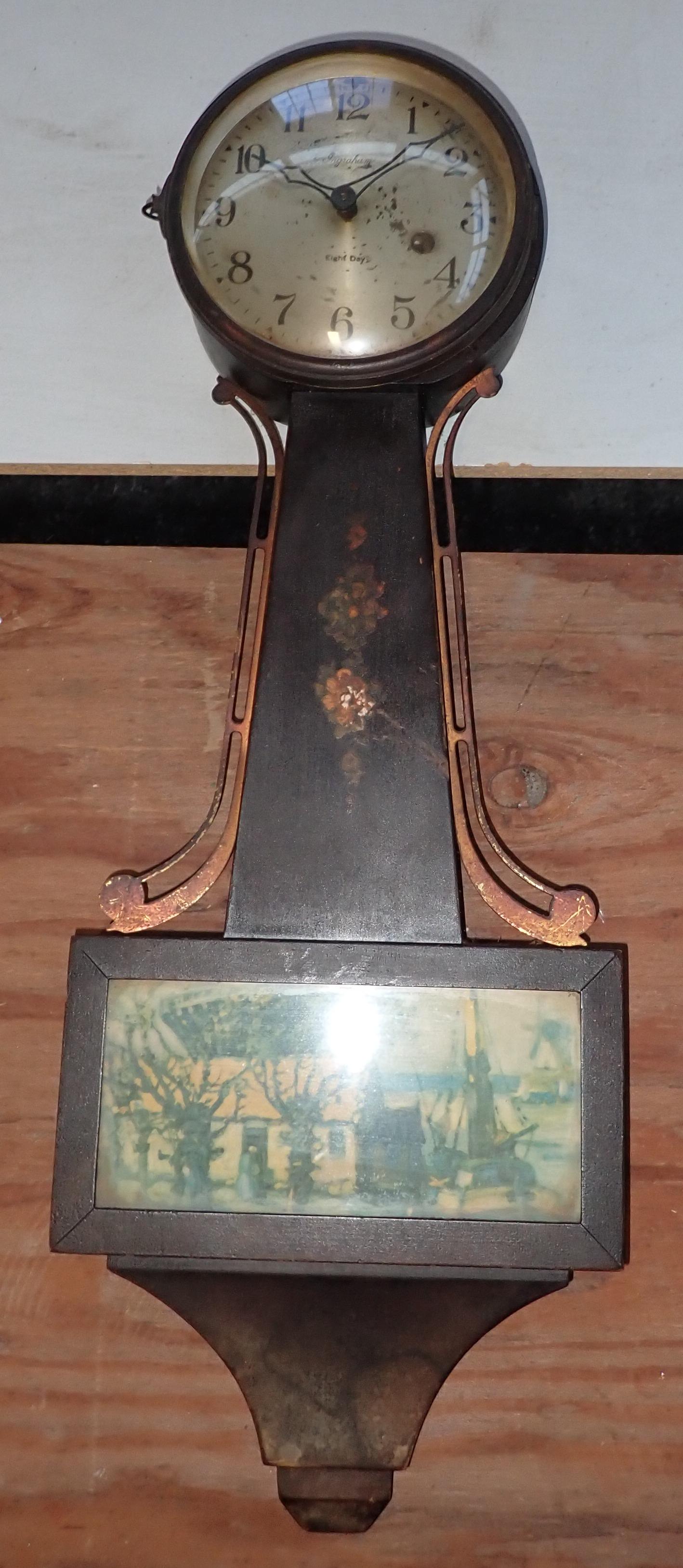 Ingraham Symphony Banjo Clock: Apprx 22" tall