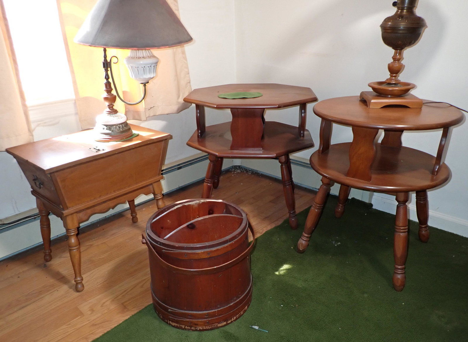 Vintage Maple Tables and Magazine Rack (1 of 4)