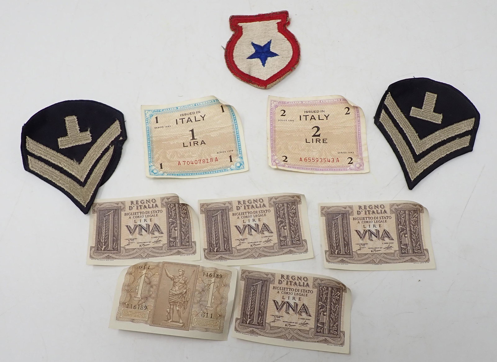Military Patches and Italian Paper Money: Getting all pictured