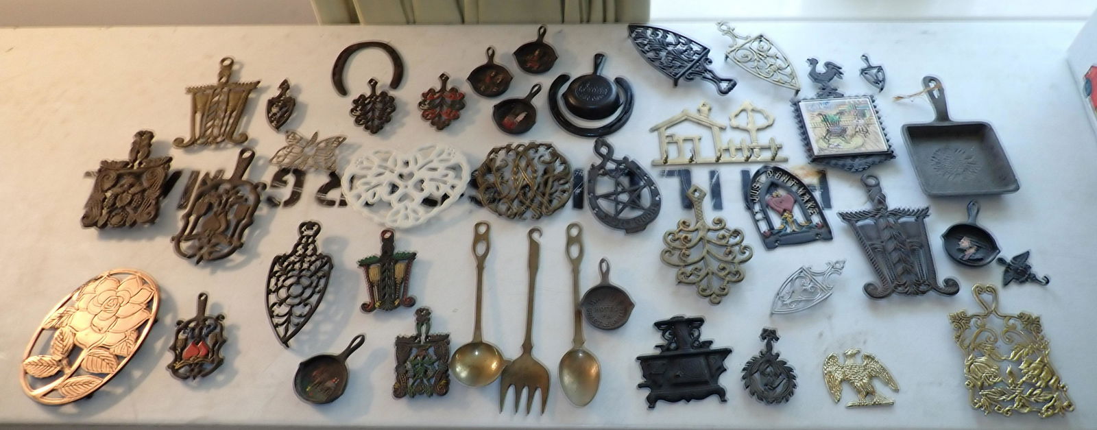 Cast Iron Brass Trivets and Misc (1 of 7)