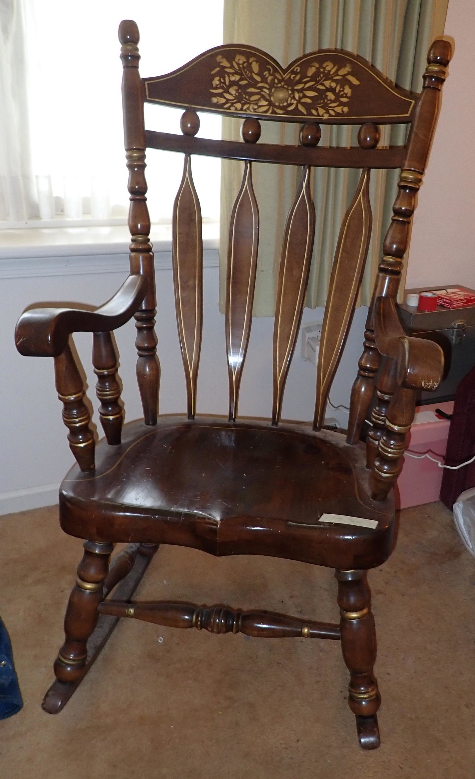 Virginia House Plank Seat Rocker: Rocker