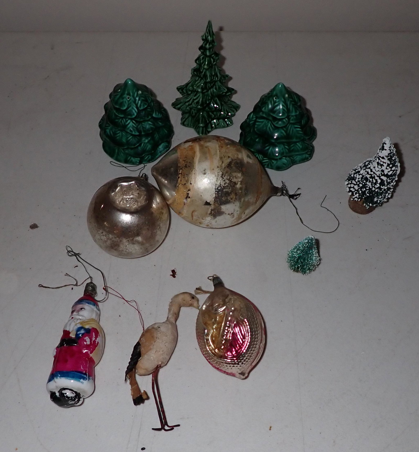 Christmas Ornaments Santa Bulb Ceramic Trees: Santa bulb is apprx 4 1/4" long