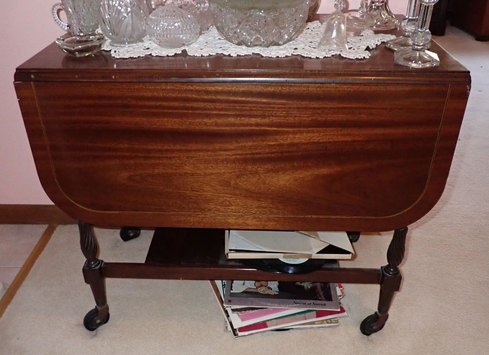 Irwin Pembroke Style Dropleaf Table w/ Inlay (1 of 9)