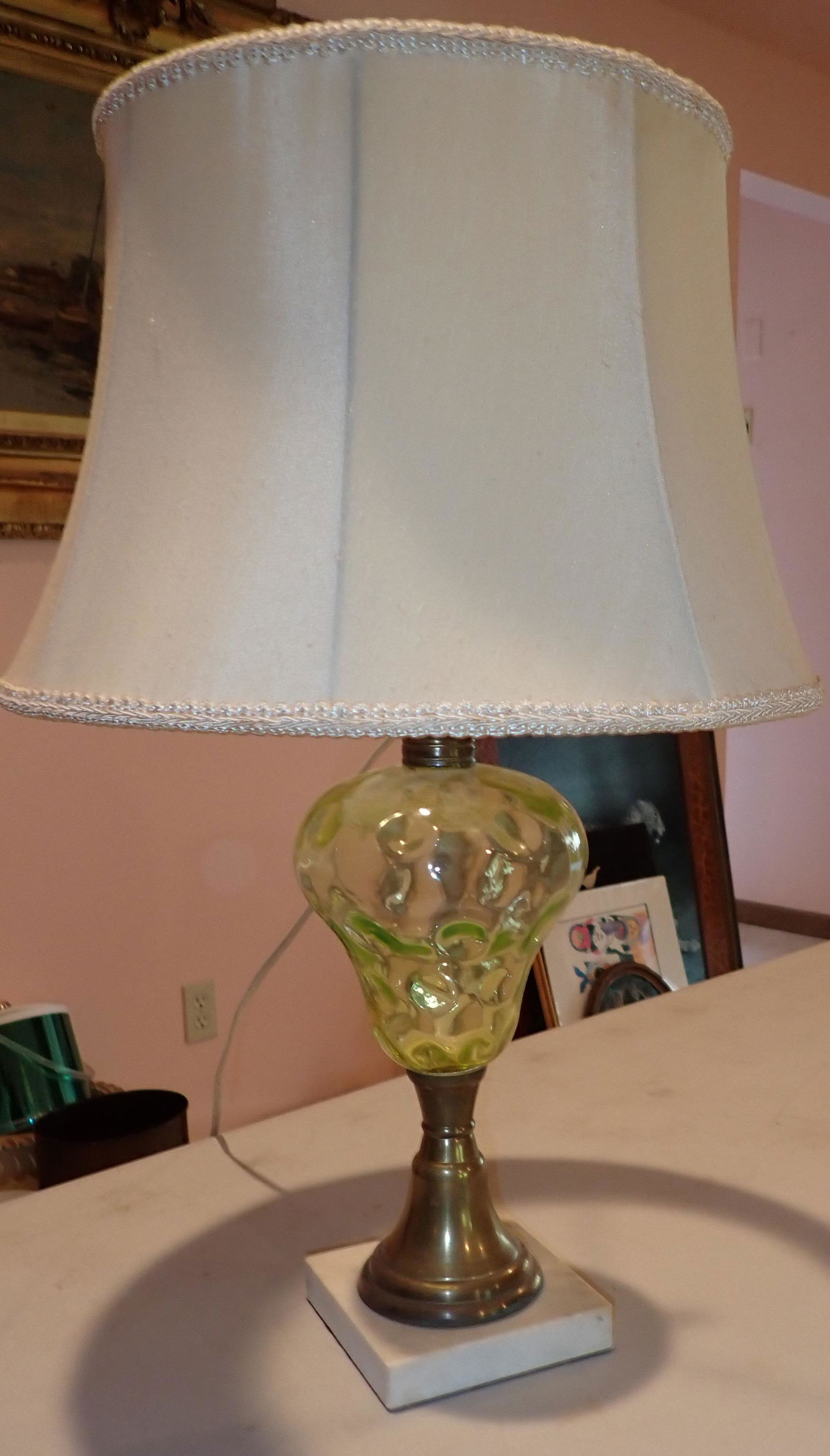 Thumb Print Glass Table Lamp (1 of 2)