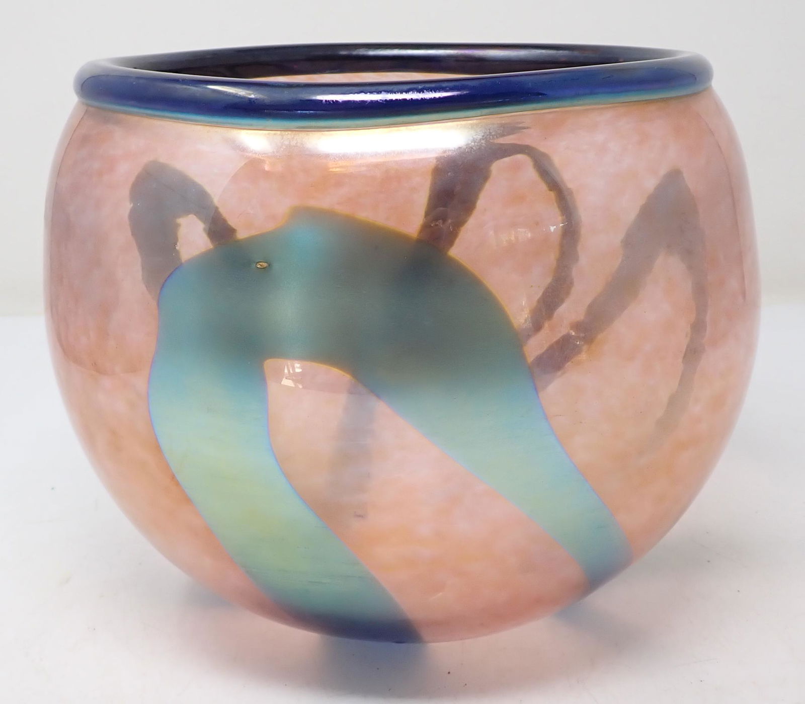 1993 Vandermark Signed Art Glass Bowl (1 of 5)