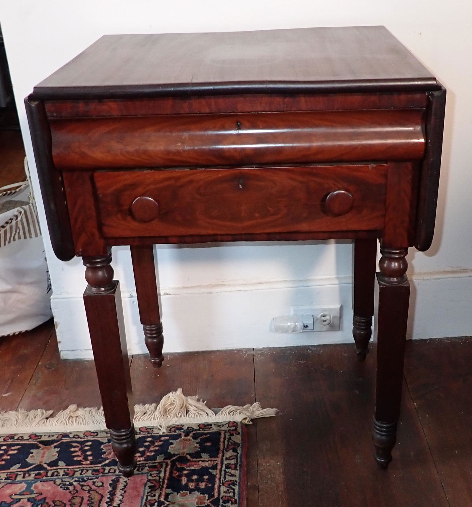 2 Drawer Empire Drop Leaf Stand (1 of 9)
