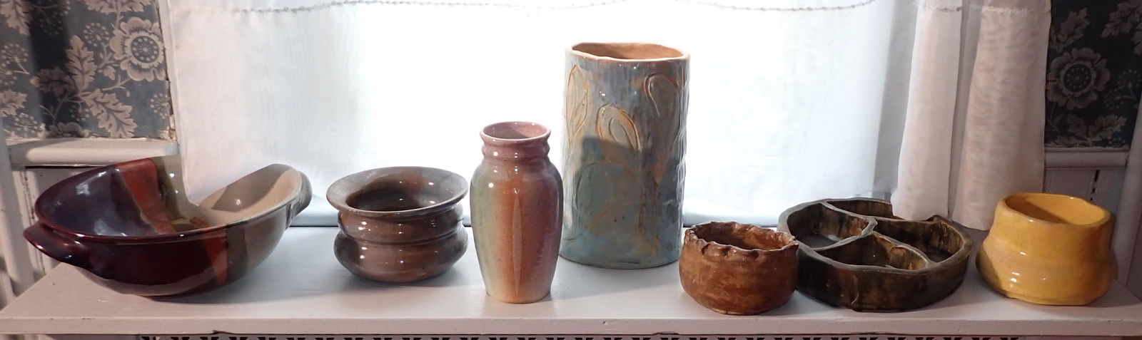 Pottery Vase Divided Dish Bowls (1 of 4)