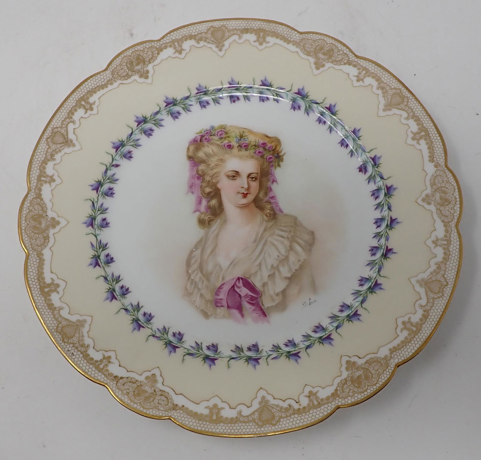 Sevres Hand Painted Victorian Plate (1 of 3)