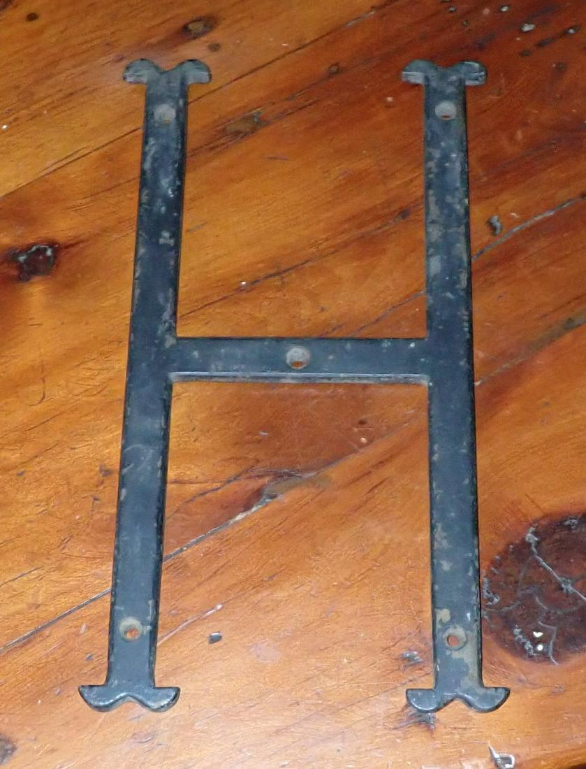 Cast Iron " H ": Approx 5 1/2" x 10" x 1/4"