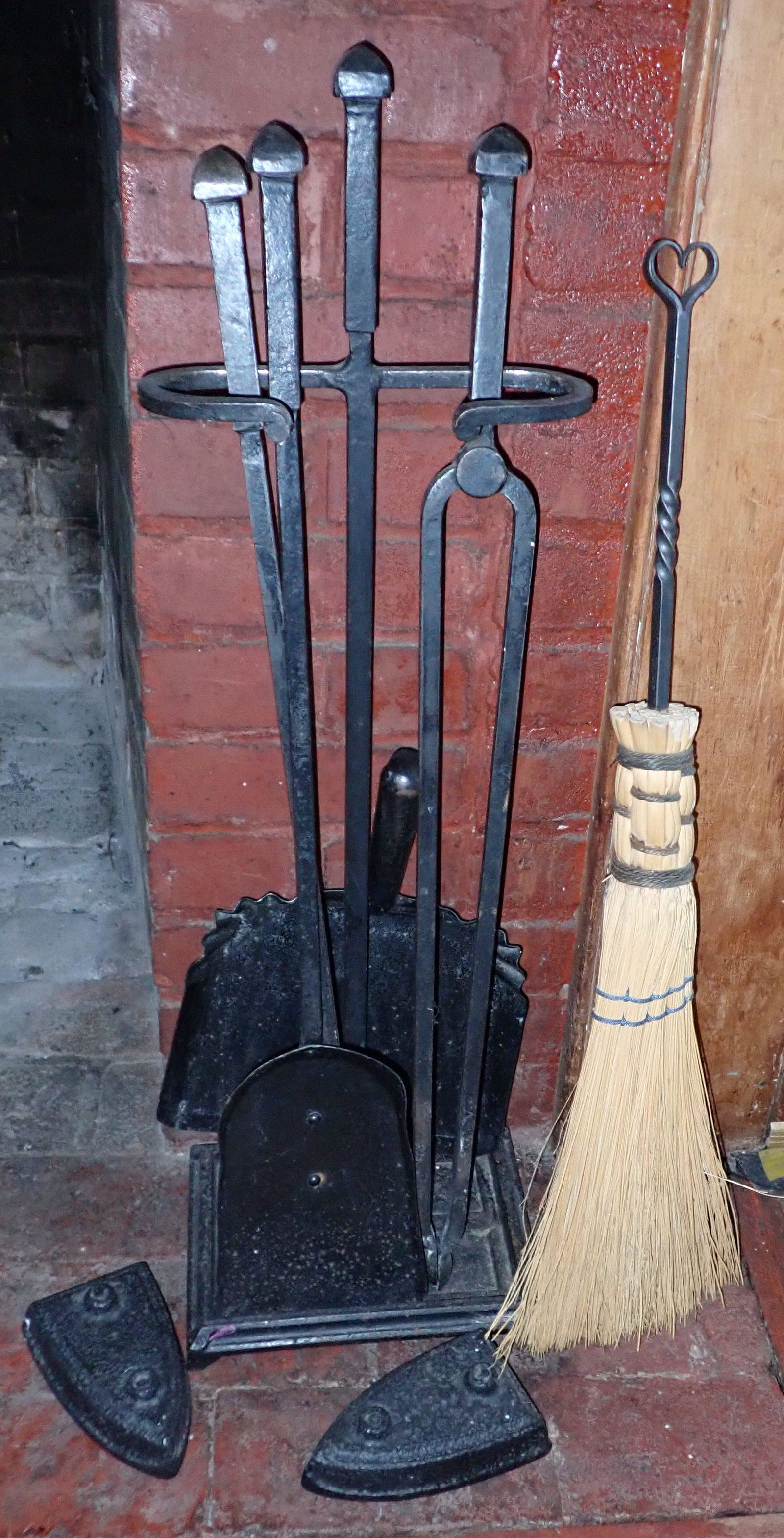 Arts and Crafts Style Fireplace Tools (1 of 6)