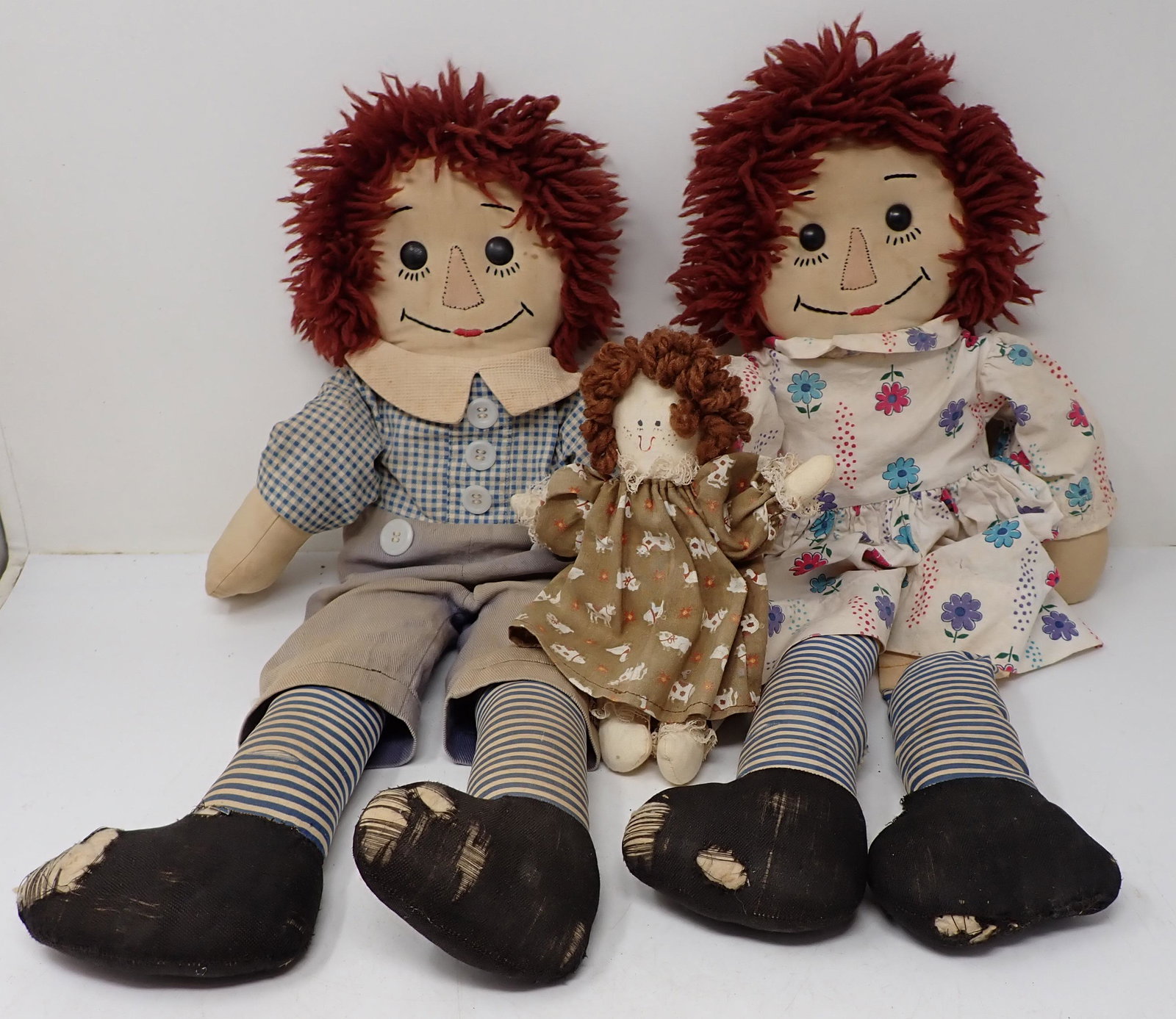 Raggedy Ann & Andy Rag Dolls: Tallest are approx 20"