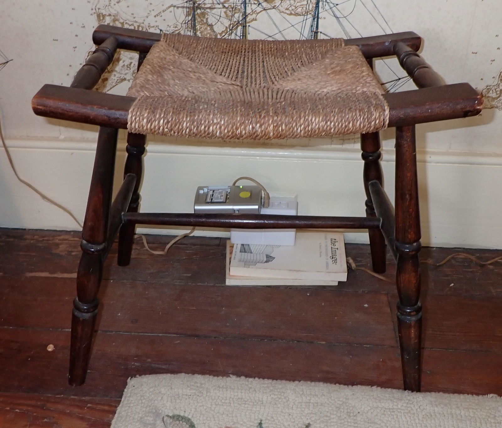 Stool with Rush Seat (1 of 2)