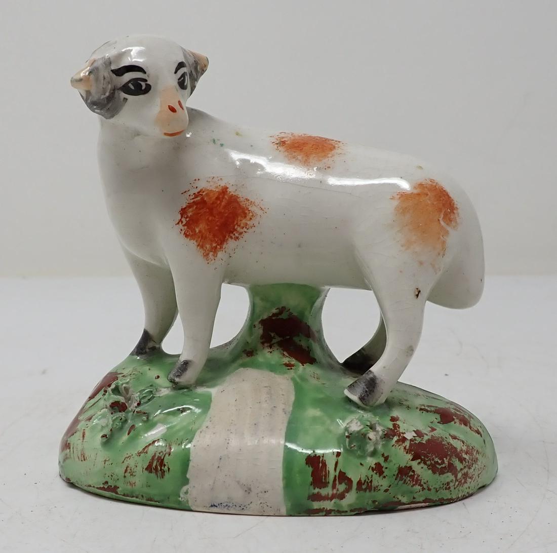 Staffordshire Sheep: Approx 3 3/4" tall