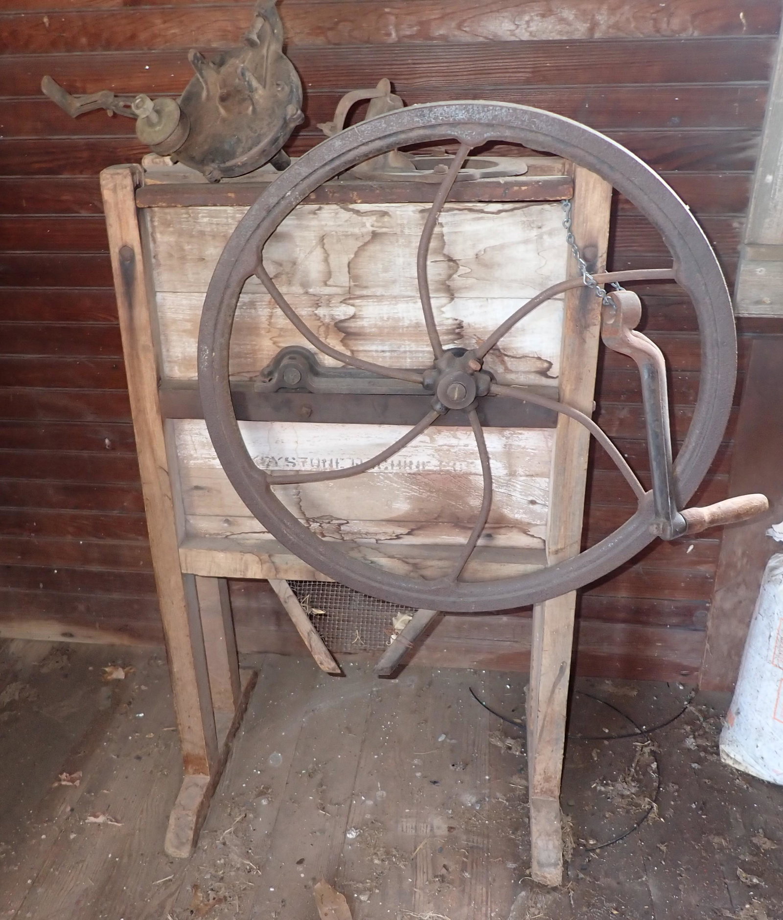 Keystone Corn Sheller and Sharpener: Getting both