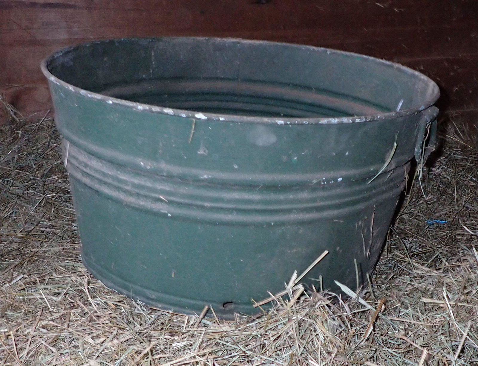 Green Painted Galvanized Tub and Coke Bottle (1 of 3)