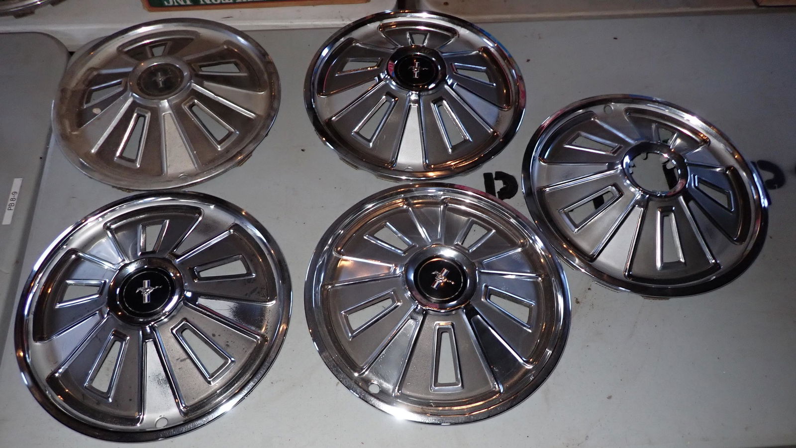 Ford Mustang Hubcaps: Approx 14 1/4" in diameter