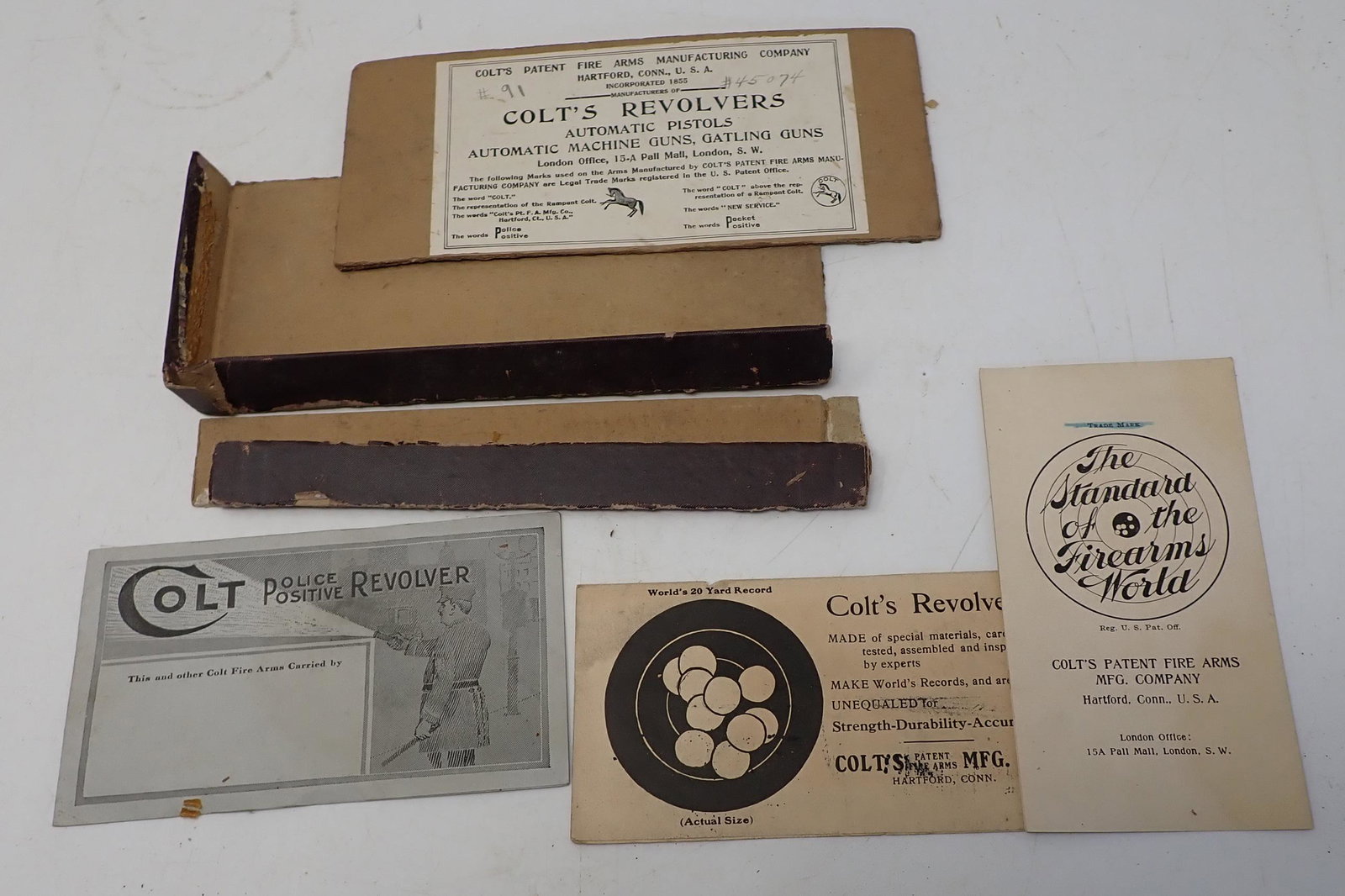 Colt Revolver Box and Literature: Getting all pictured