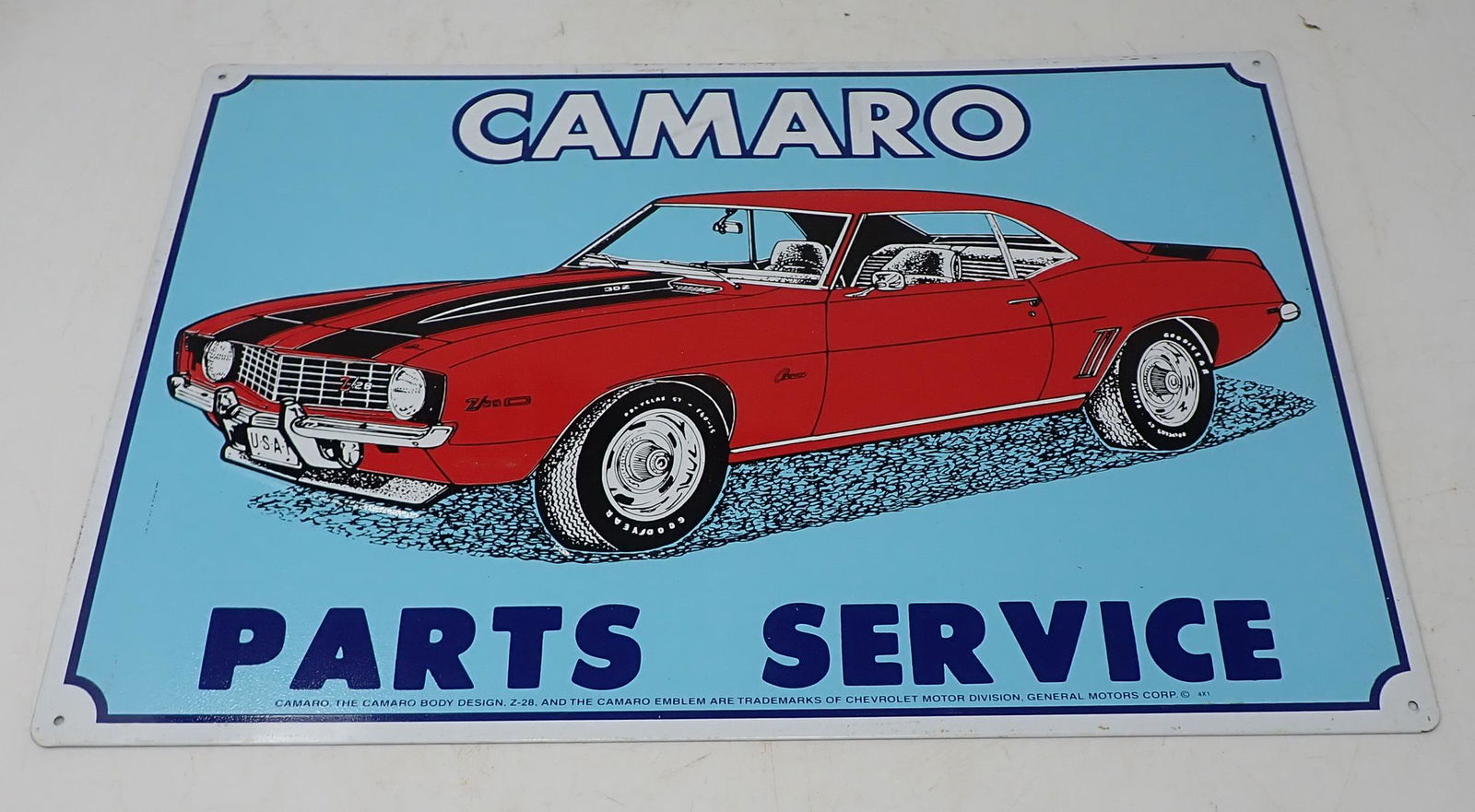 Chevy Camaro Parts & Service Tin Sign (1 of 2)