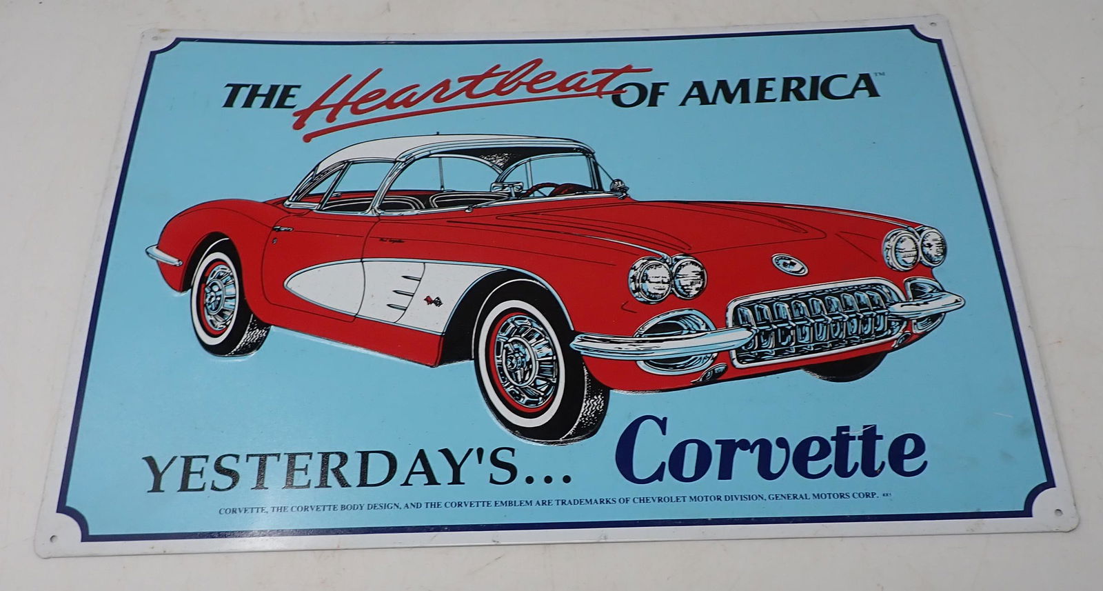 Chevy Corvette Tin Sign (1 of 1)