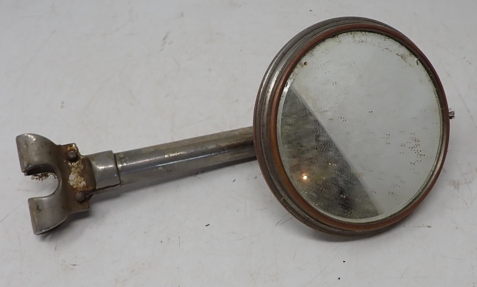 Antique Car Mirror: Approx 5 1/2" in diameter and 10 1/2" long