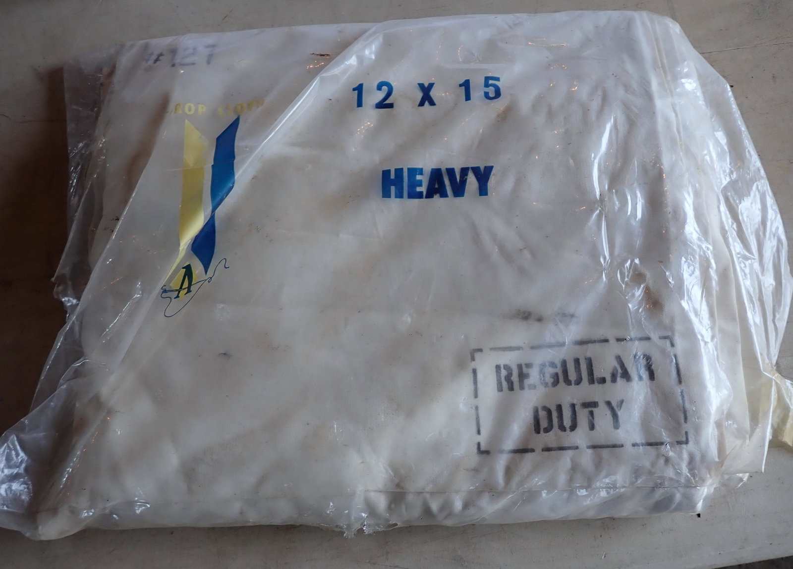 12x15 Drop Cloth: Does not look like it was ever used